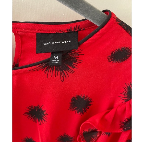 Who What Wear Dandelion Ruffle Dress - Picture 6 of 7